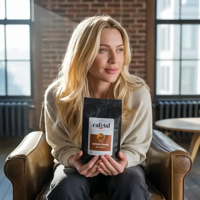 Compradora con café Cafetal